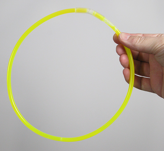 Activated glow necklace