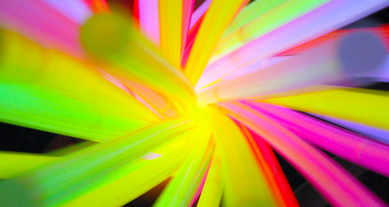 Spiral of glow necklaces